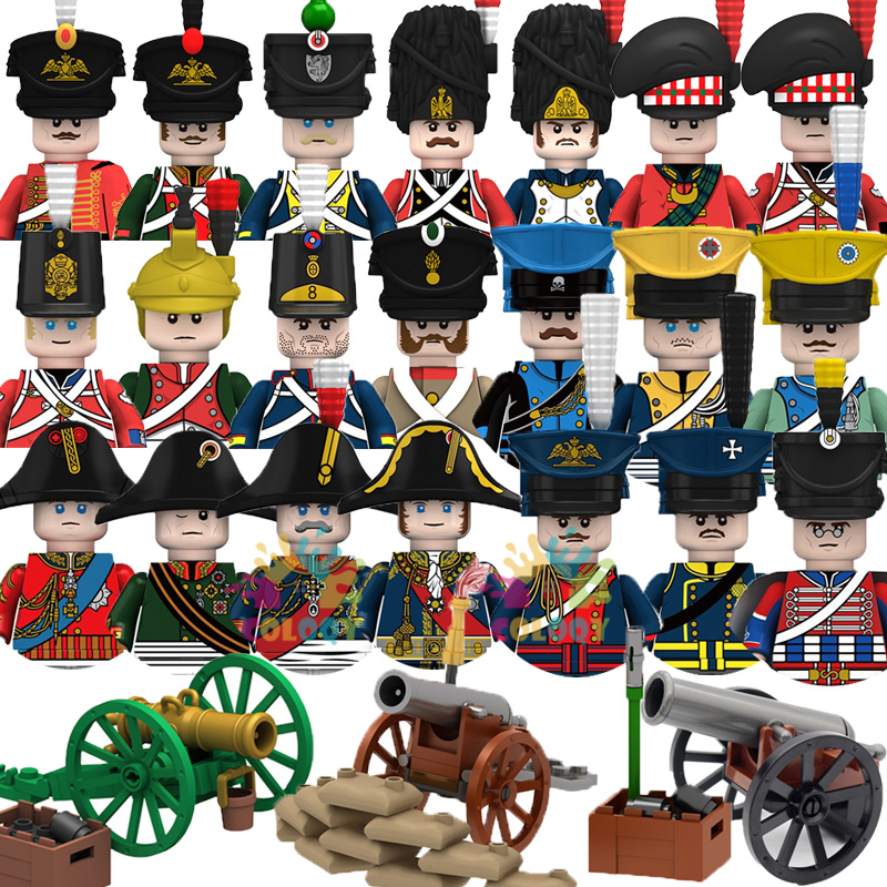 Lego Minifigure Holder - Kinderspeelgoed Napoleontische oorlogen Bouwstenen 4-zijdig bedrukt