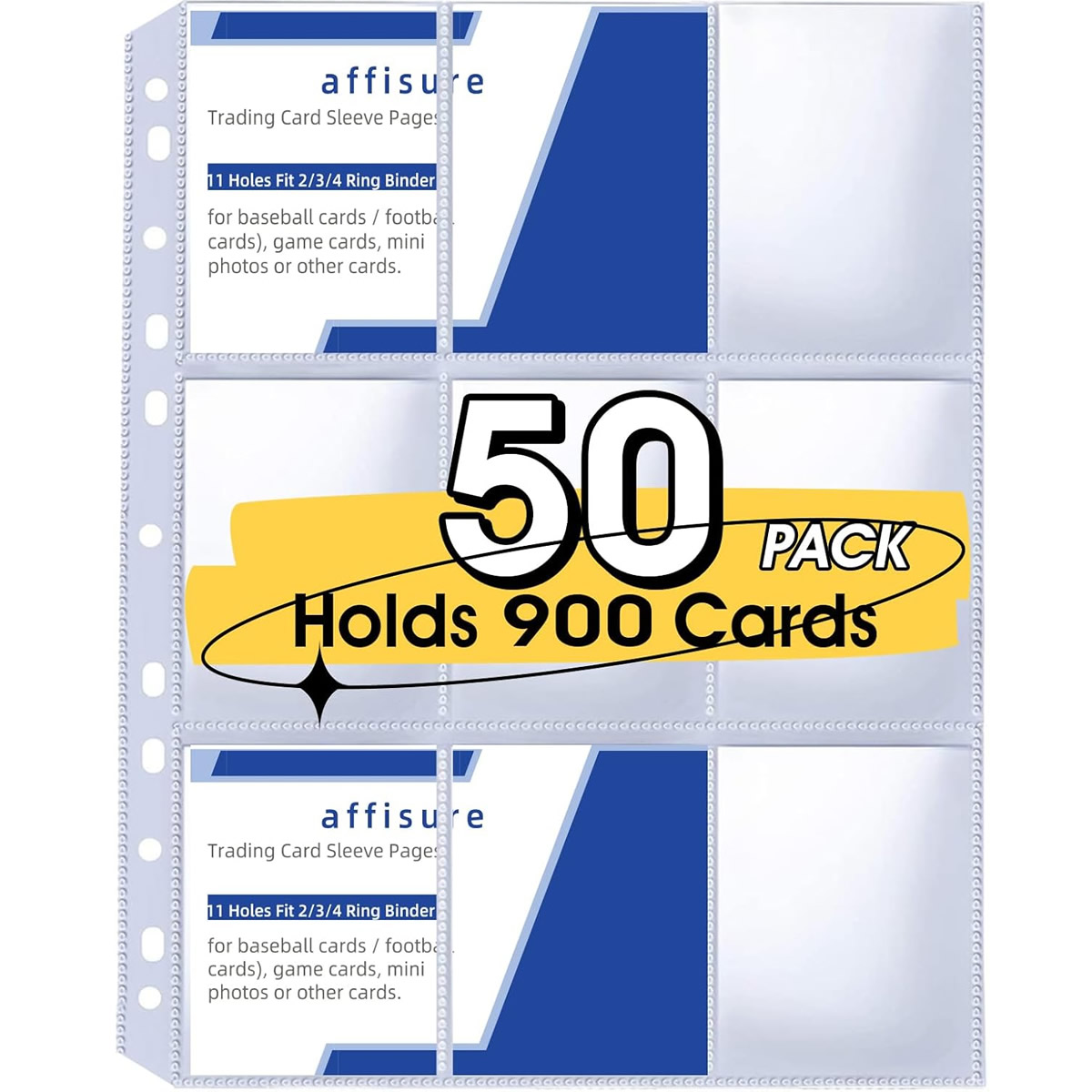 Pokemon Binder Card - 50 stuks 9-vakjes kaarthouders, biedt plaats