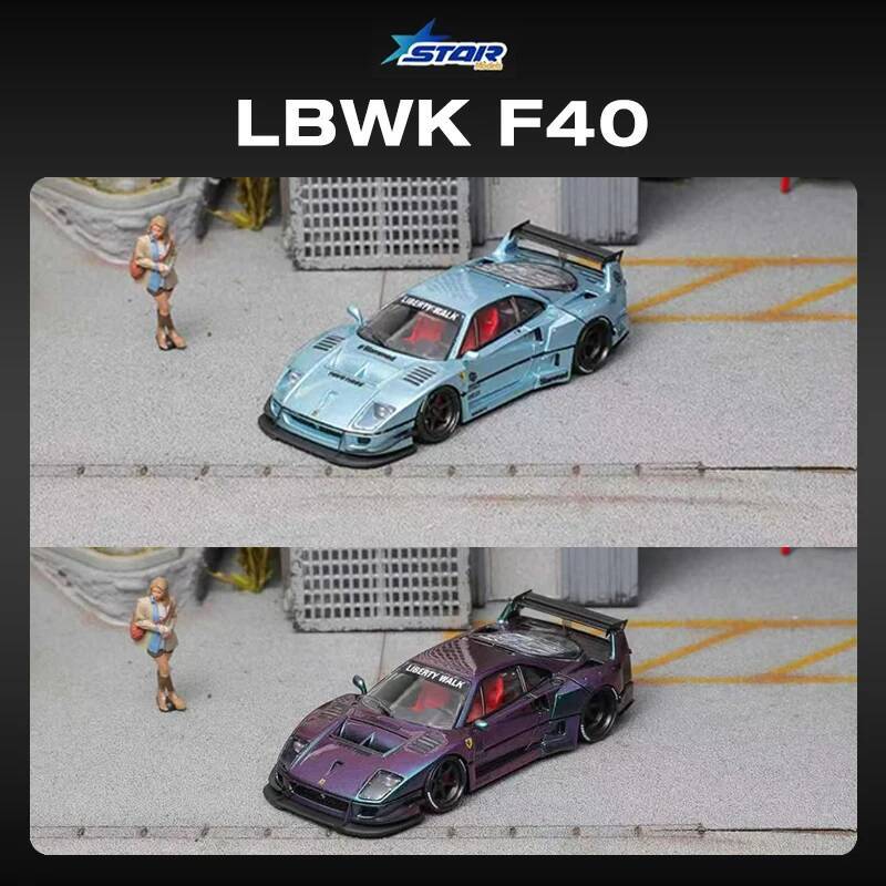 Die Cast Car 1 64 - STER 1:64 LBWK F40 Ijsblauw Maggisch
