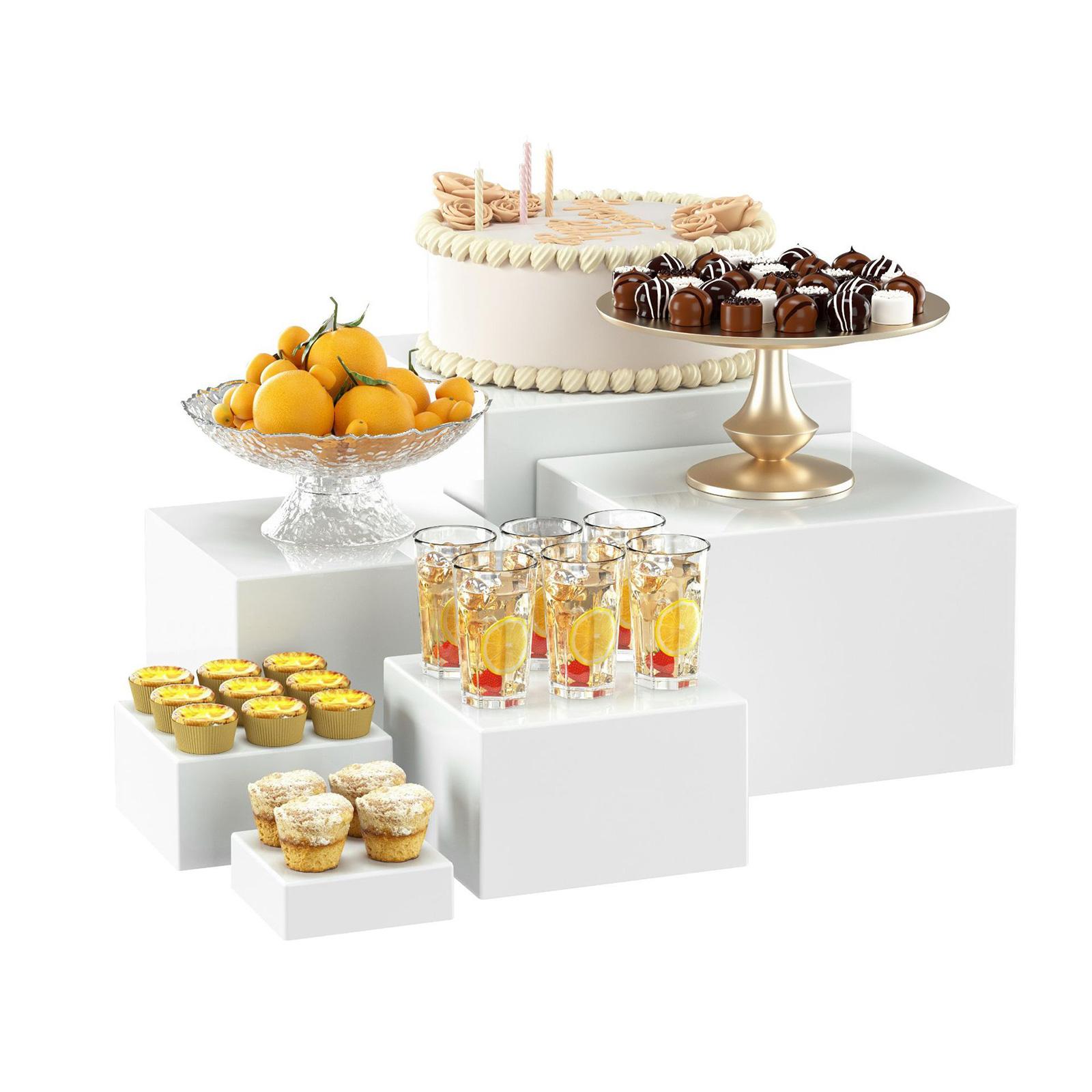 6x acryl buffetverhoger desser - Display Risers Set recensie en prijs