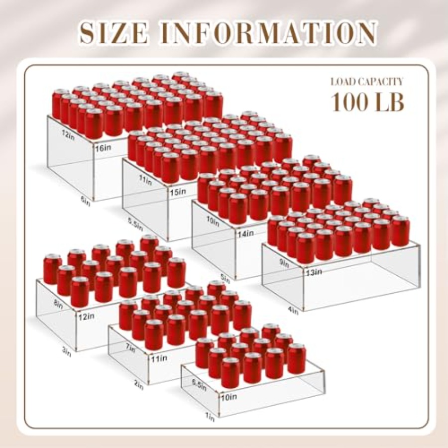 7-delige extra grote buffetver - Display Risers Set recensie en prijs