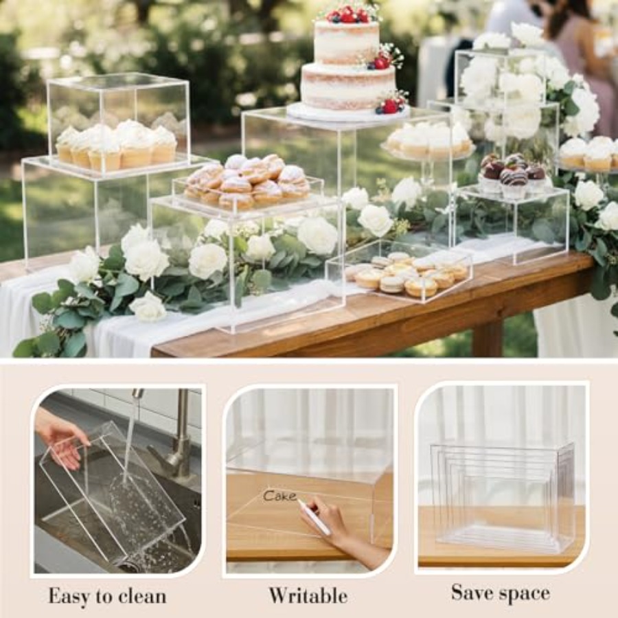 7-delige extra grote buffetver - Display Risers Set recensie en prijs