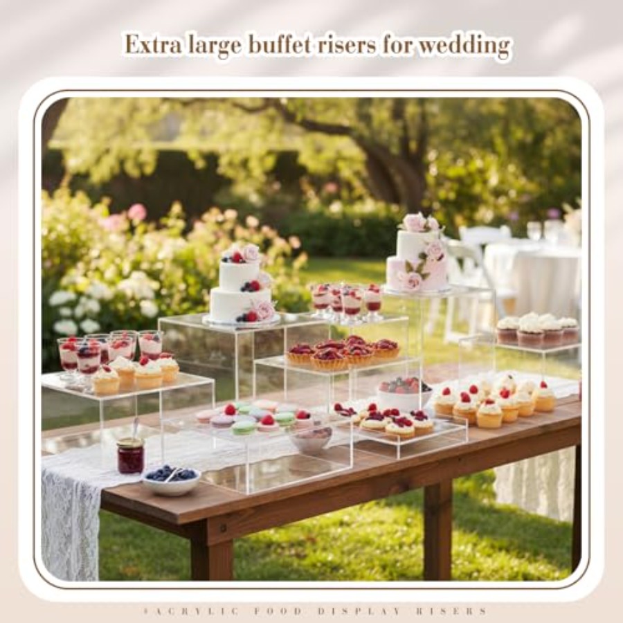 7-delige extra grote buffetver - Display Risers Set recensie en prijs